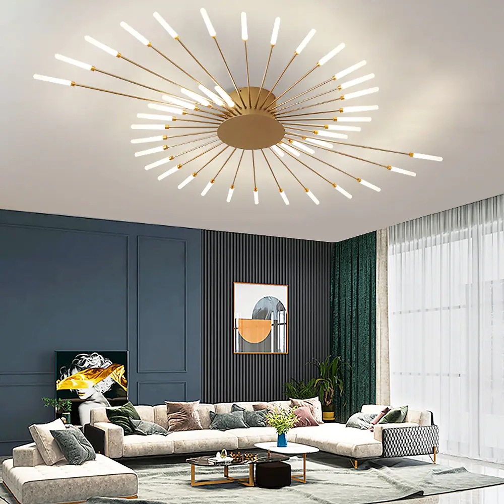 Living room fireworks ceiling light